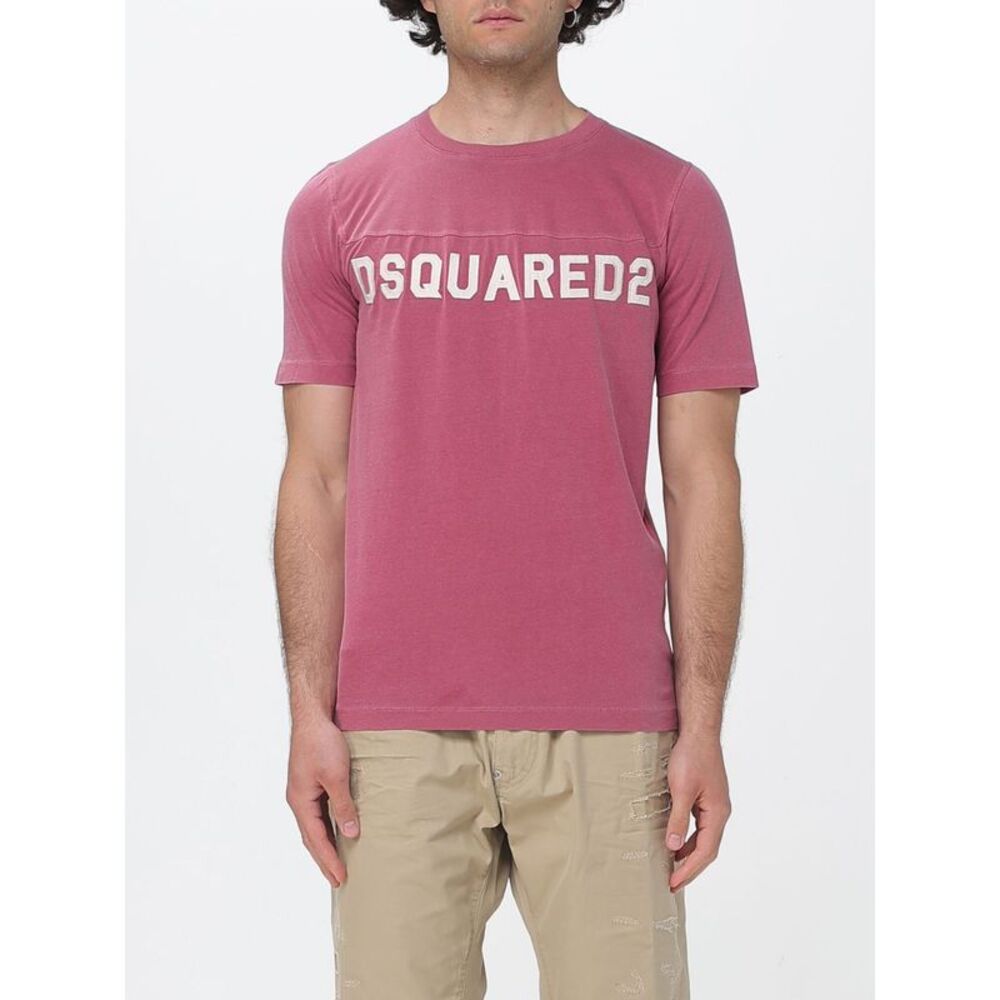 Dsquared2 Men Cotton T-Shirt With Logo Dsquared2